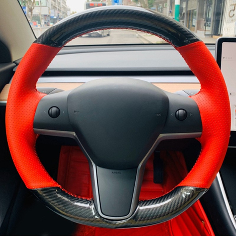 Hand-stitched Anti-Slip Carbon - Car Steering Wheel Cover Anti Slip Breathable review and price