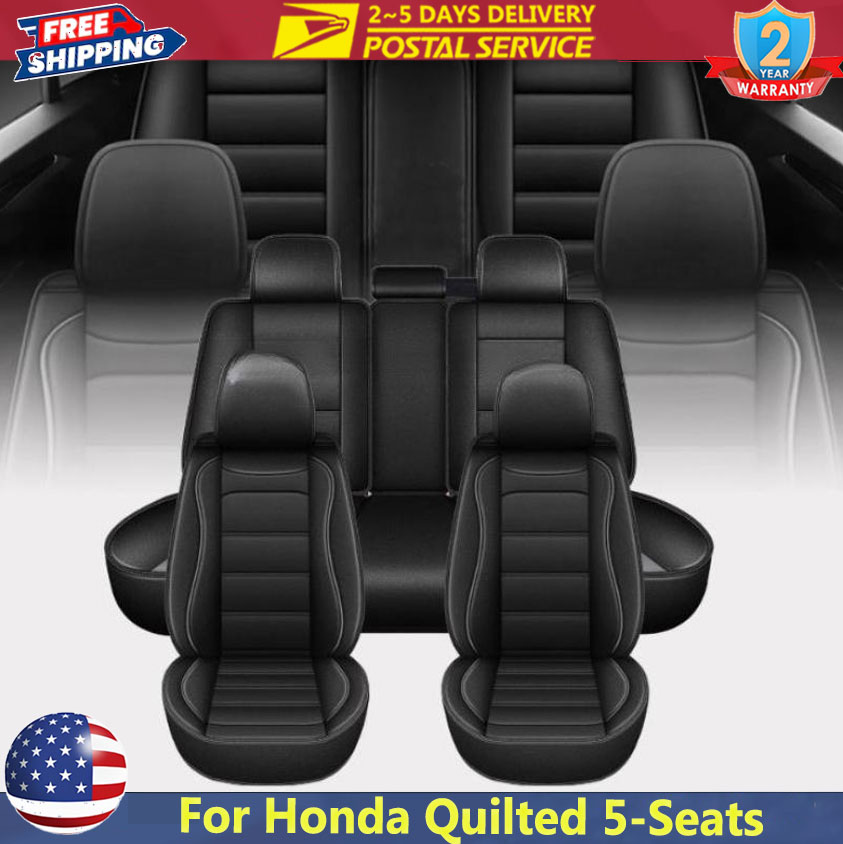 Black Universal Seat Cover 5-S - Leather Car Seat Covers Full Set Universal review and price