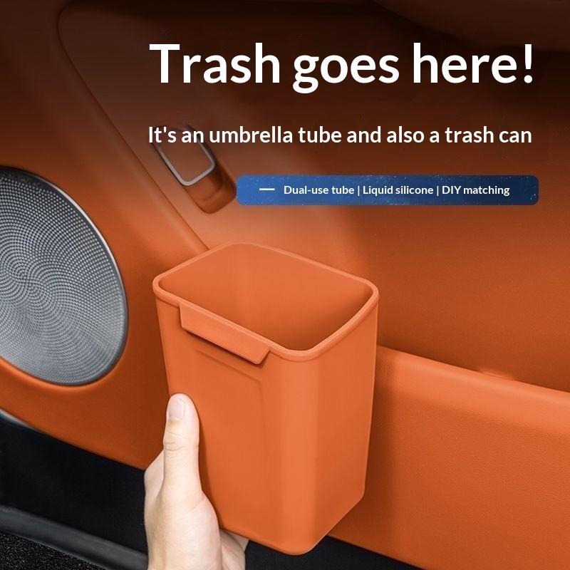 New Silicone Car Door Cup Hold - Waterproof Car Trash Can With Lid review and price