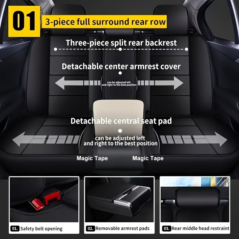 For peugeot 206 w205 honda jad - Leather Car Seat Covers Full Set Universal review and price