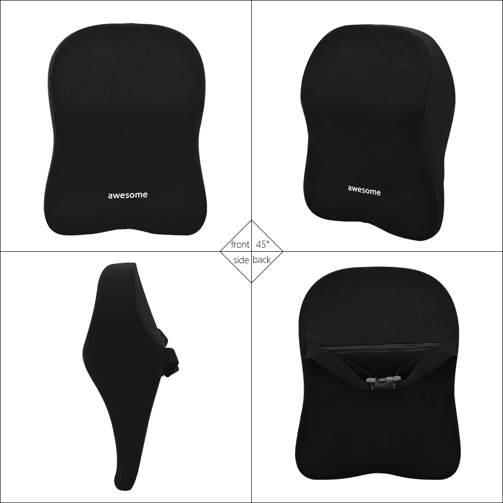 Car Lumbar Back Support Headre - Memory Foam Car Neck Pillow Lumbar Support review and price