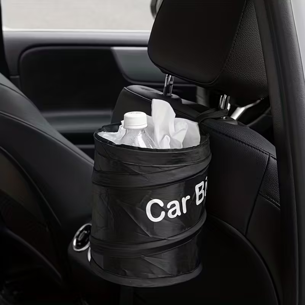 Mini Black Collapsible Pop-up  - Waterproof Car Trash Can With Lid review and price