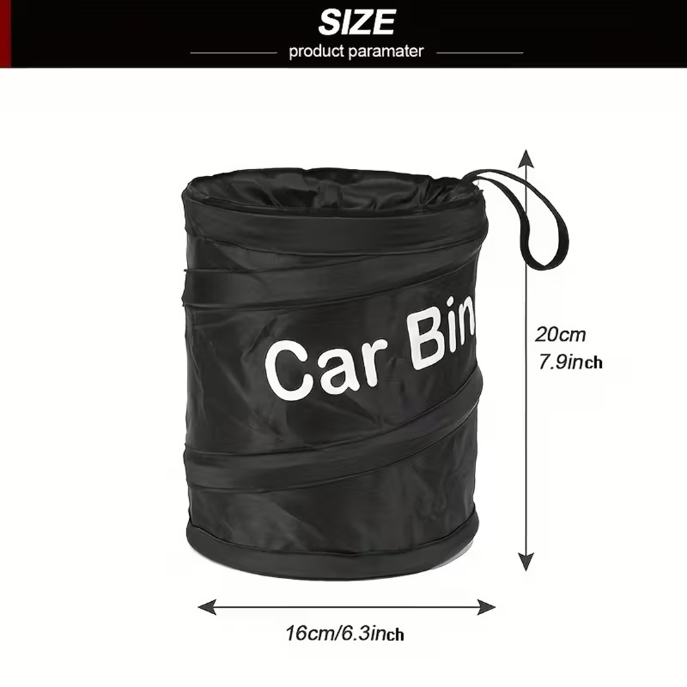 Mini Black Collapsible Pop-up  - Waterproof Car Trash Can With Lid review and price