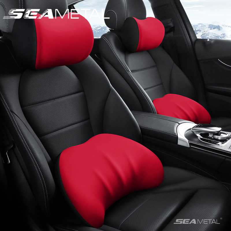 SEAMETAL Car Headrest Pillow E - Memory Foam Car Neck Pillow Lumbar Support review and price