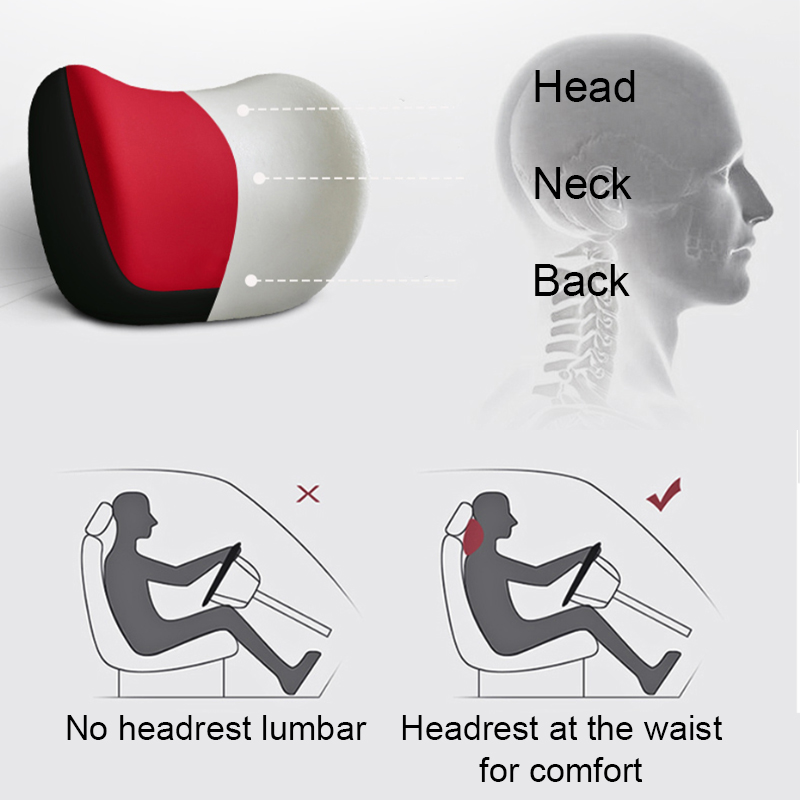 SEAMETAL Car Headrest Pillow E - Memory Foam Car Neck Pillow Lumbar Support review and price