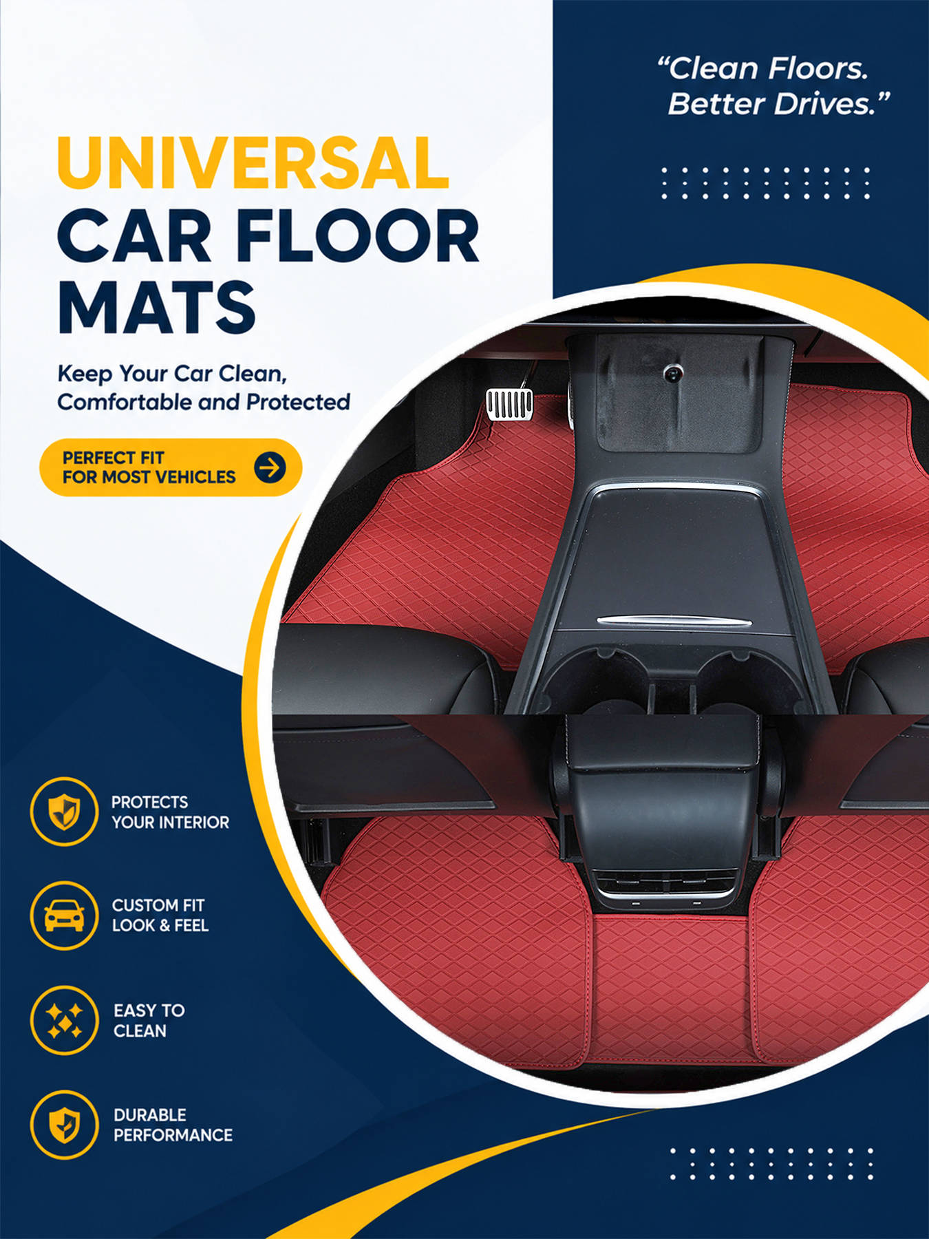 Car Floor Mats Full Set Univer - Car Floor Mats Universal Waterproof Leather review and price
