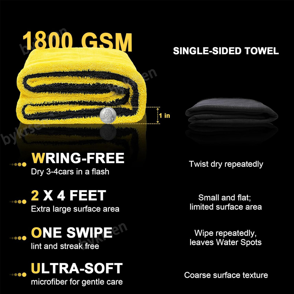 1800GSM Oversized Microfiber C - Microfiber Car Drying Towel Super Absorbent review and price