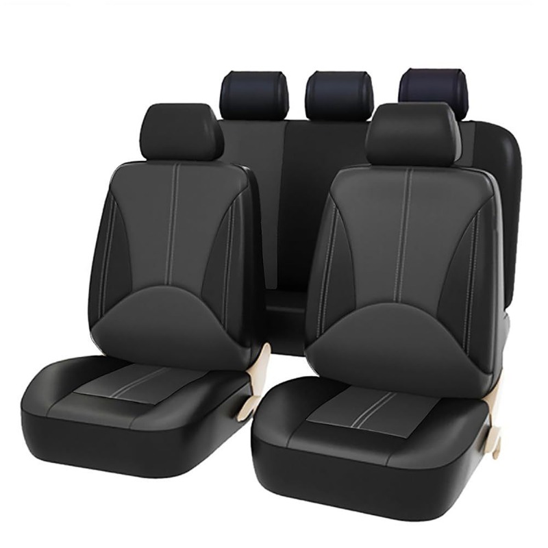 Universal Black PU Leather Car - Leather Car Seat Covers Full Set Universal review and price